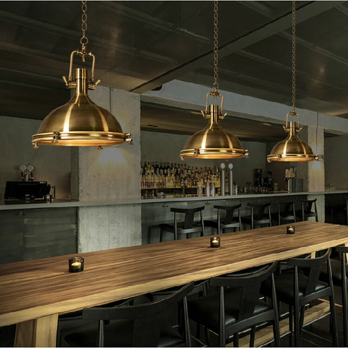 Retro metal pendant light for industrial interior decor - vue 2 sur 10