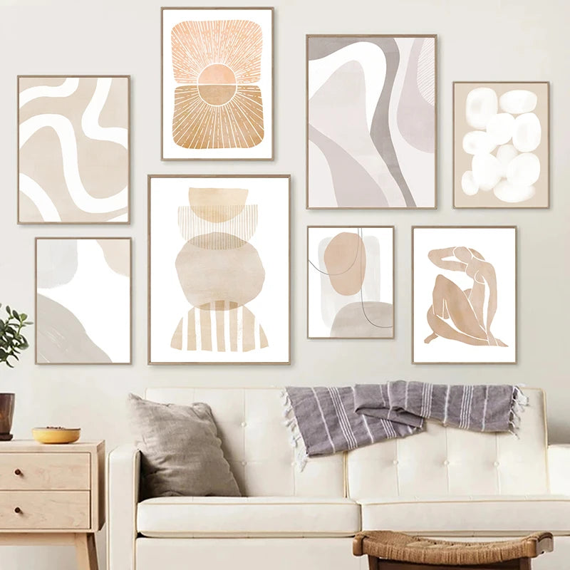 abstract geometric canvas for modern wall decor