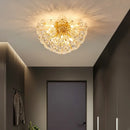 Copper dandelion crystal LED pendant chandelier