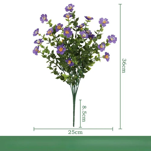 Set of 3 artificial silk eucalyptus bouquets for indoor decoration - vue 15 sur 24