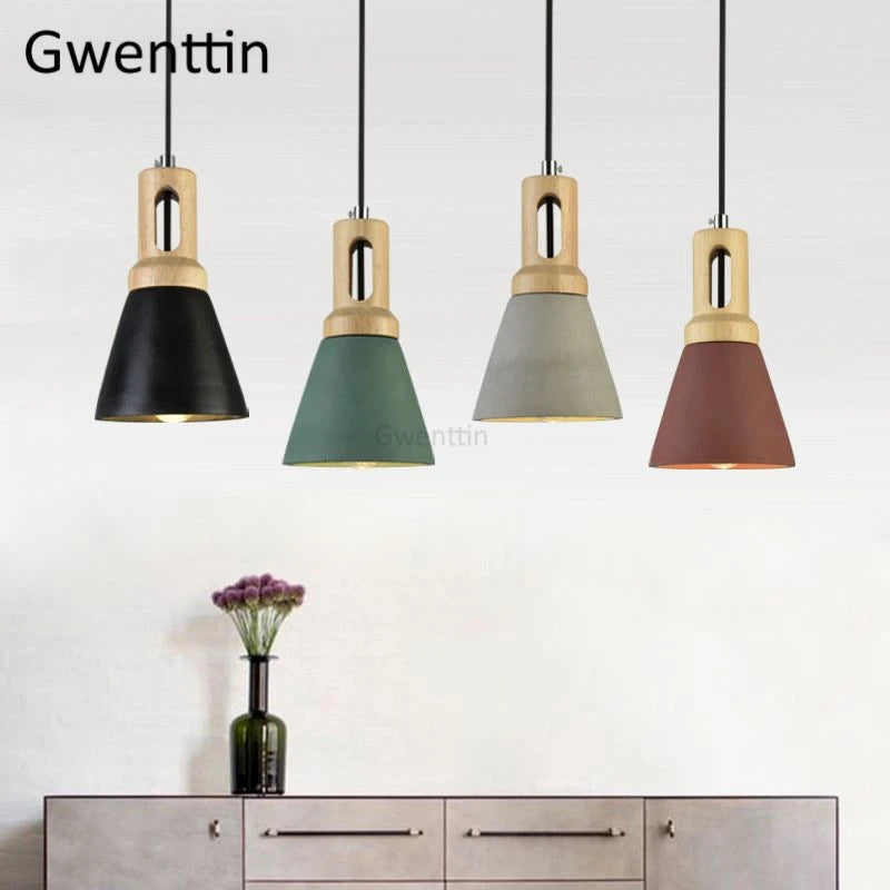 Vintage cement pendant light for modern interior decor