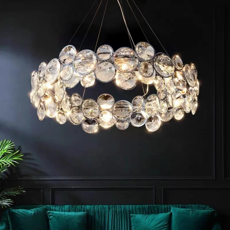 Modern nordic style crystal chandelier for luxurious interiors