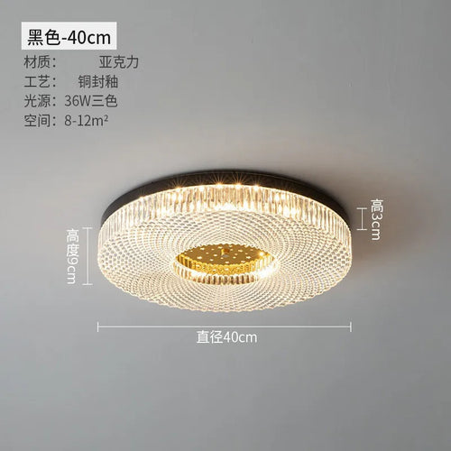 Modern LED ceiling light with creative acrylic design for indoor use - vue 10 sur 10