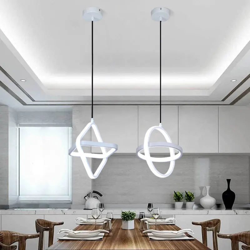 Modern LED pendant light with simple and elegant design
