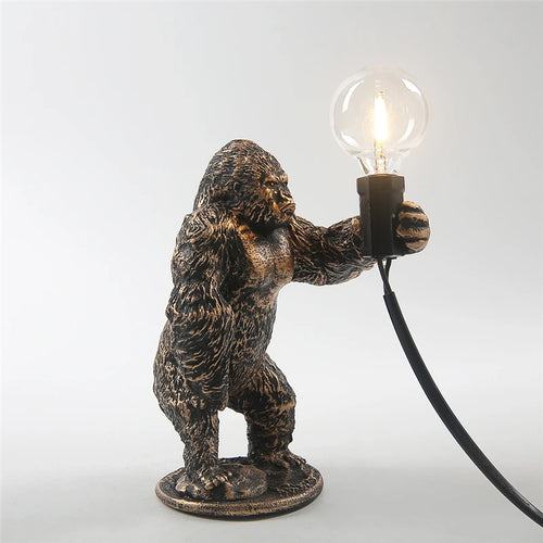 Nordic king kong customisable resin animal table lamp - vue 16 sur 15