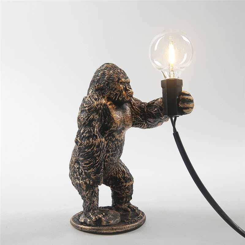 Nordic king kong customisable resin animal table lamp - vue 15 sur 15