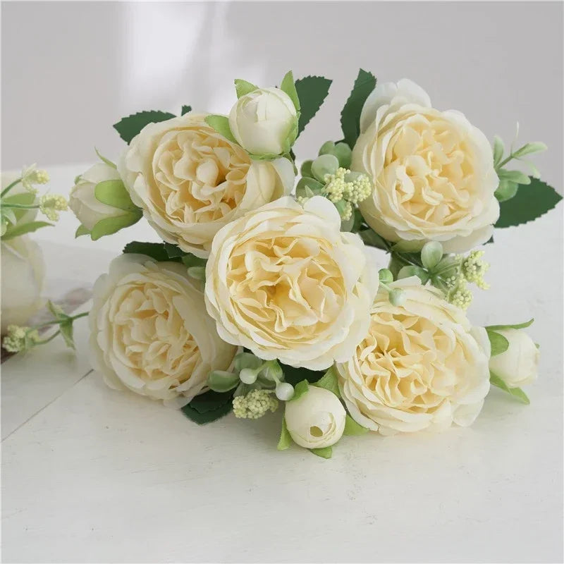 Artificial peony bouquet for indoor floral decoration - vue 11 sur 17