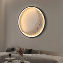 Nordic-style resin LED wall light moon design