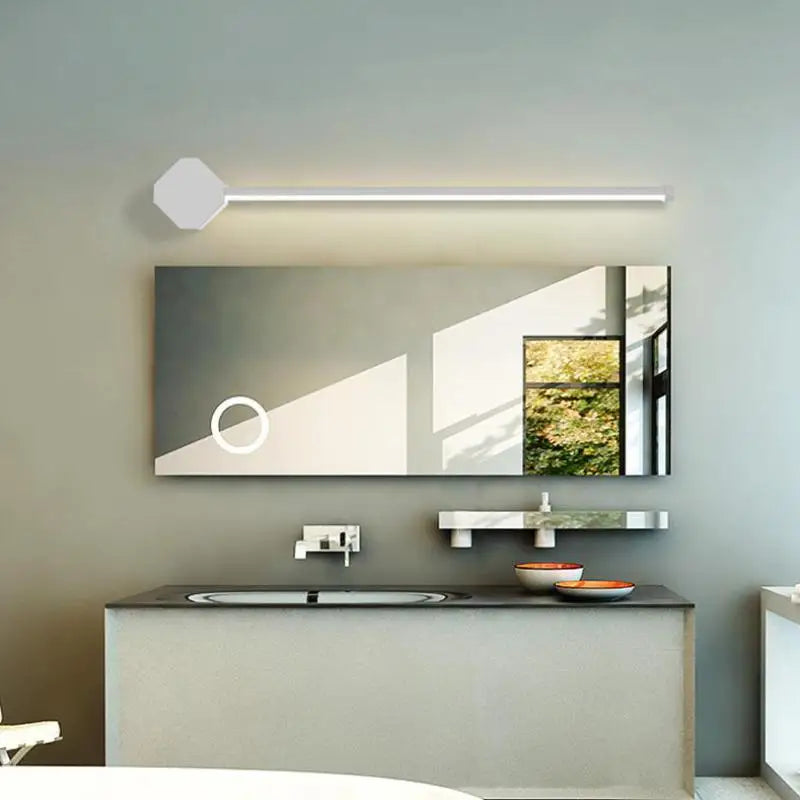 modern aluminum led vanity light for mirror and makeup - vue 6 sur 9
