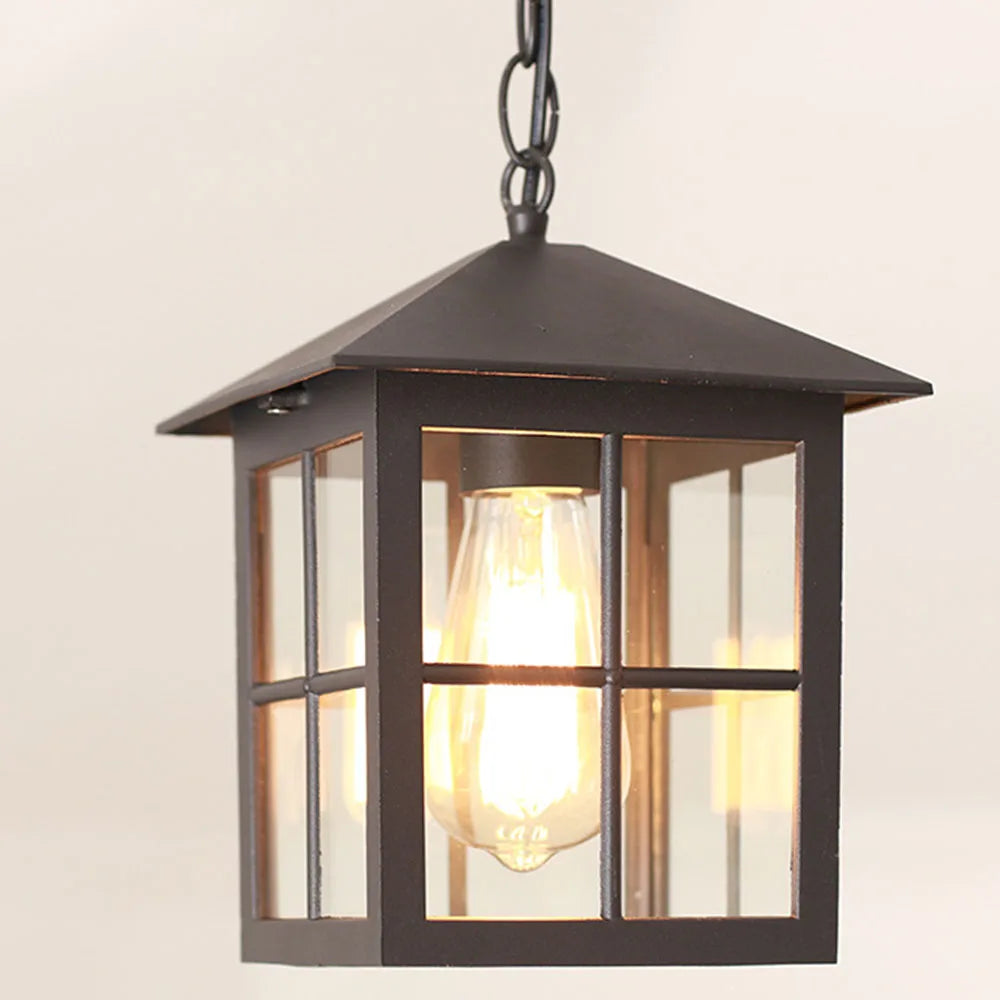 Vintage European outdoor ceiling light for garden and balcony
