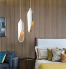 Japanese wabi sabi modern creative plaster pendant lamp for foyer, kitchen, bedroom, bedside, abstract white chandelier