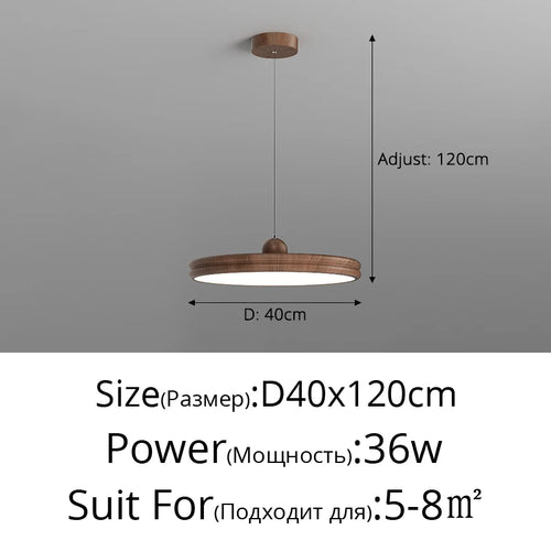Medieval chandelier Japanese-style log pendant bar lamp - vue 11 sur 11