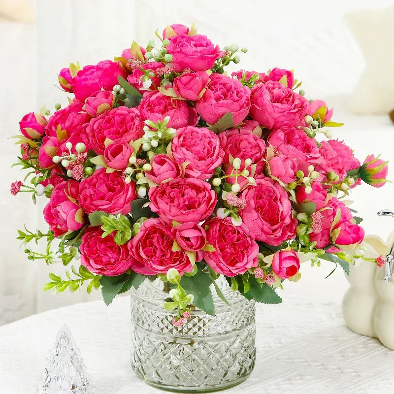 Artificial silk peonies for elegant and refined décor