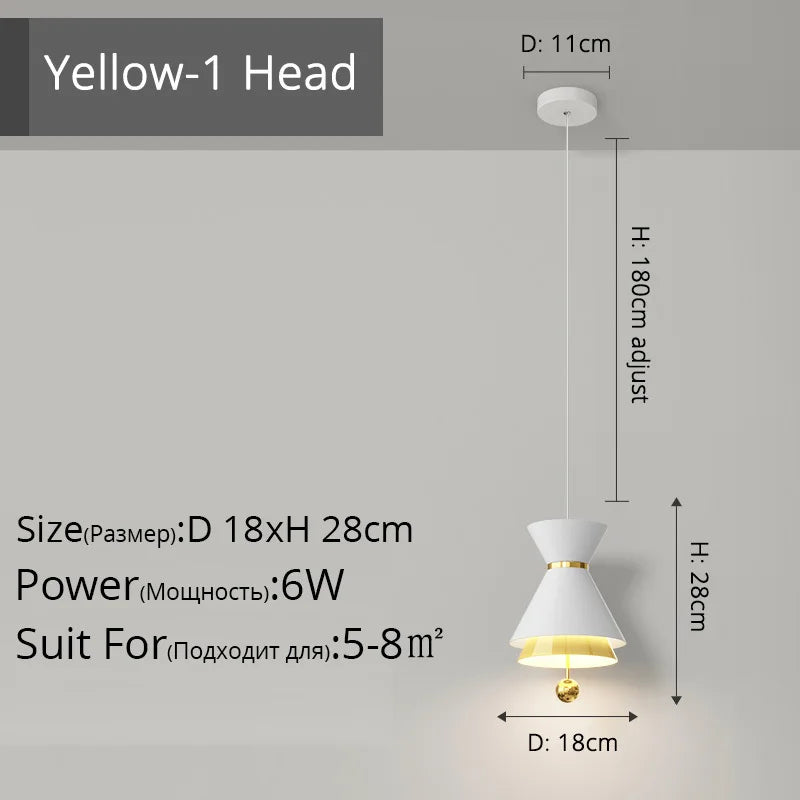 Creative adjustable smart touch pendant light for restaurant - vue 13 sur 17