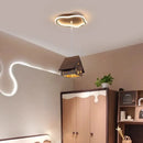 Creative solid wood pendant light for children's room