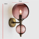 Glass bubble LED wall light