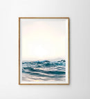 Ocean waves photographic poster marine landscape wall decor