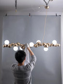 Modern creative Nordic bubble ball chandelier chrome finish