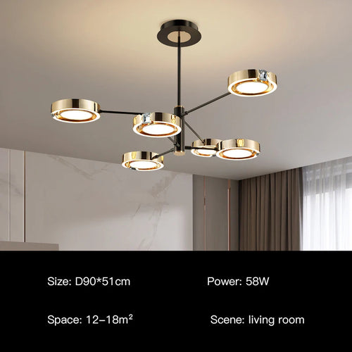 Modern LED pendant light with elegant minimalist design for interiors - vue 15 sur 18