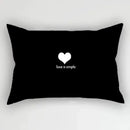 Black and white geometric marble cushion cover 30 x 50 cm