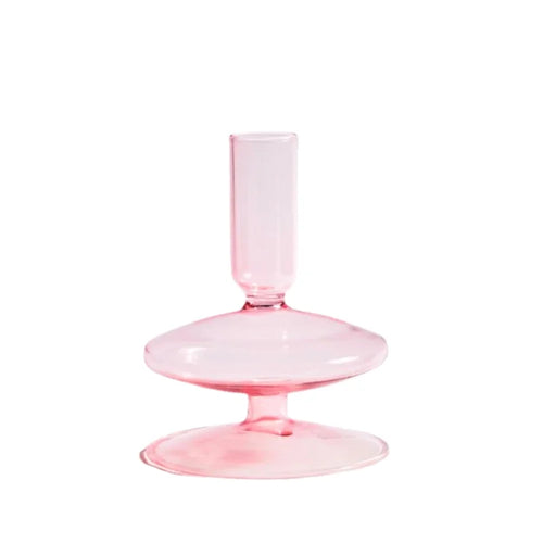 Conical glass candle holder for wedding tables and Nordic decoration - vue 26 sur 28