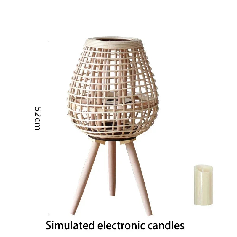 Rattan wind lamp with legs - vue 12 sur 18