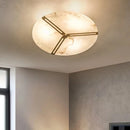 Modern LED ceiling light in natural marble decorative fitting