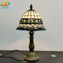 Antique decorative glass Tiffany-style table lamp