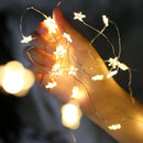 Star LED string lights copper wire for party decorations