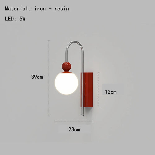 Dimmable metal LED wall light