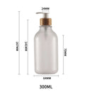 refillable pump bottle for shampoo and shower gel