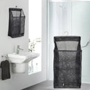 Hanging foldable laundry basket for convenient storage