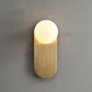 Nordic gold copper wall light with LED glass globe