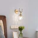 Retro glass ball decorative LED wall light night lamp