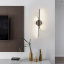 Designer wall light with two metallic LED bars Lio