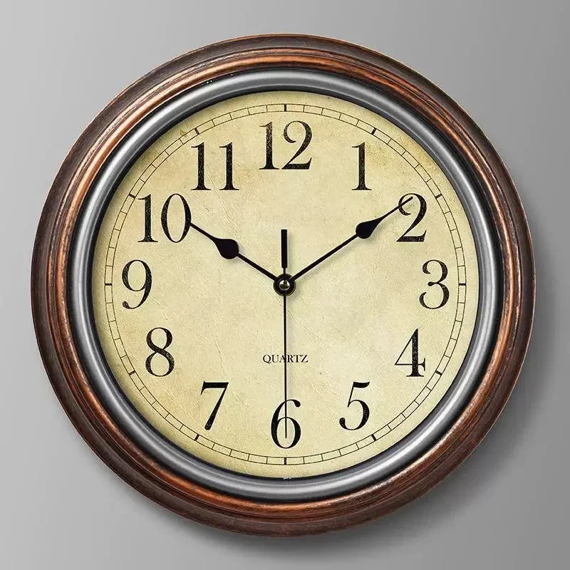 Nordic retro silent wall clock for stylish interior - vue 13 sur 15