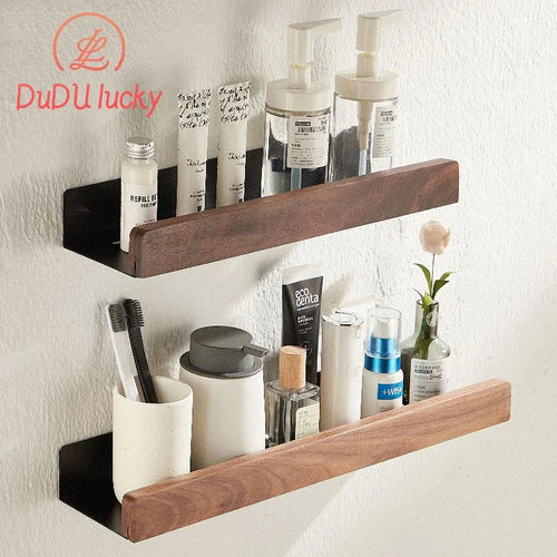 bathroom storage wall shelf - vue 5 sur 14
