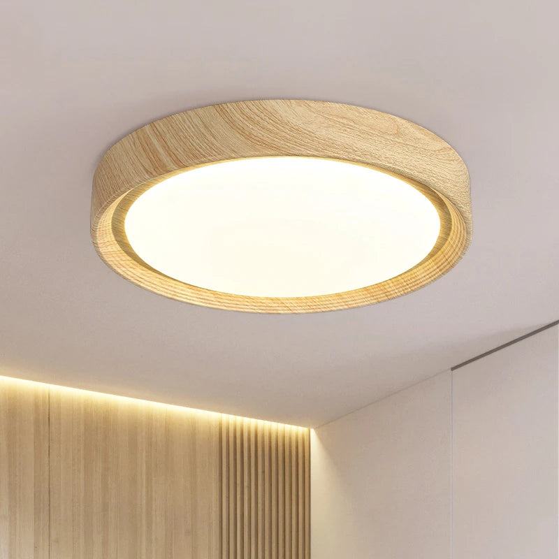 Minimalist modern creative imitation wood LED ceiling light