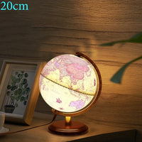 rotating globe desk lamp and map