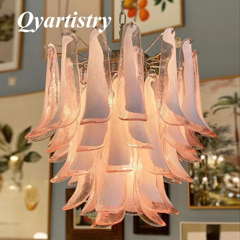 Vintage decorative crystal glass round ring LED chandelier