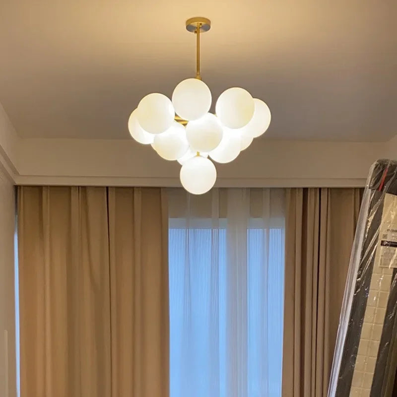 Luxury glass LED pendant light, ideal for restaurants - vue 10 sur 12