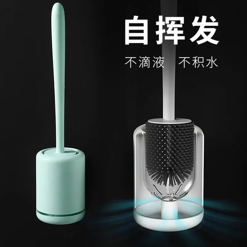 Wall-mounted toilet brush with convenient storage holder - vue 4 sur 9