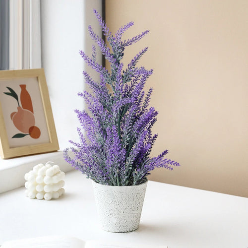 Artificial lavender and wheat bouquet for indoor and outdoor decoration