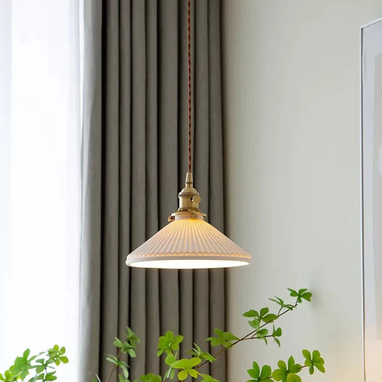 Nordic Japanese style luxury LED pendant light - vue 2 sur 10
