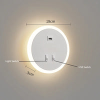 modern led wall light with usb port for mood lighting