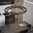 Decorative wooden chandelier for minimalist interior design
