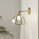 Elegant brass and glass wall light modern design with switch