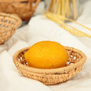 handwoven natural rattan storage basket for candy and snacks