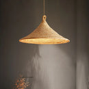 Minimalist Japanese-style vintage rattan pendant light