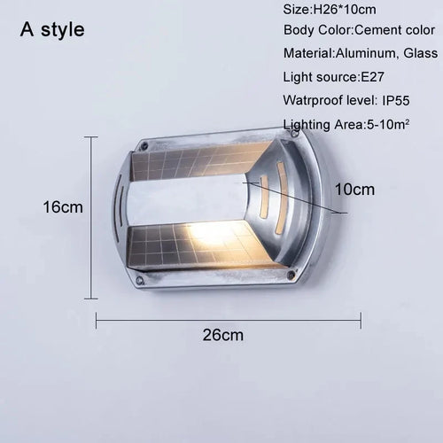 Retro waterproof LED wall light in aluminium for outdoor and indoor use